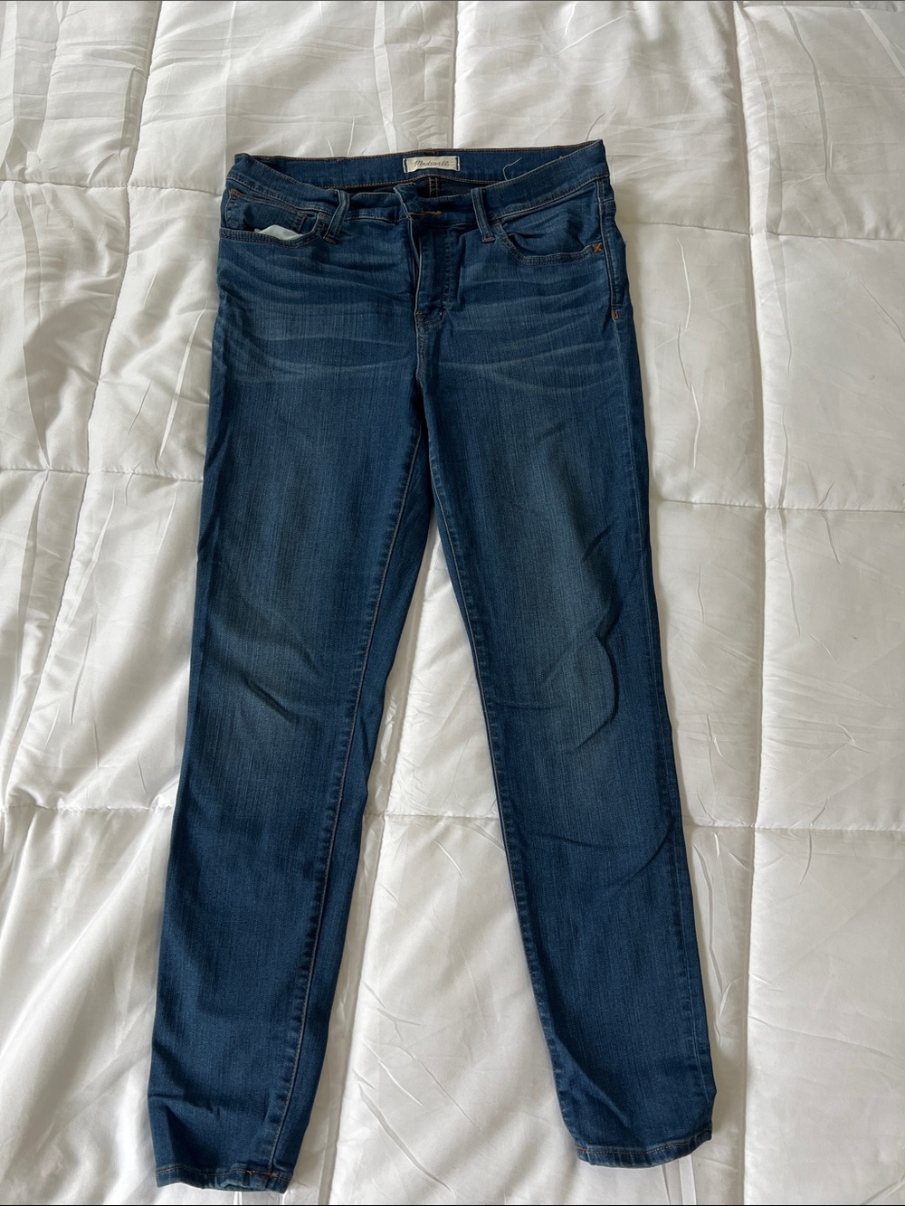 Madewell Roadtripper Skinny Stretch Dark Denim Blue Jeans